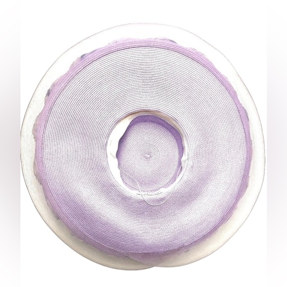 Ms Divine Purple Lavender Lilac Wide Brim Church Hat Derby Hat - Picture 6 of 8